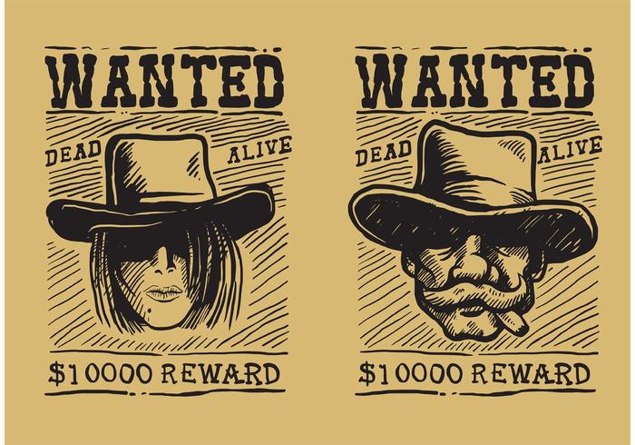 Wanted Old Poster vector