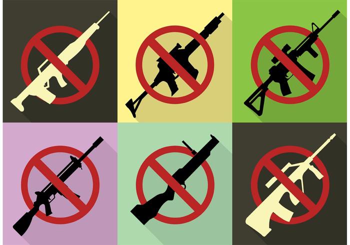 No firearms Signs vector