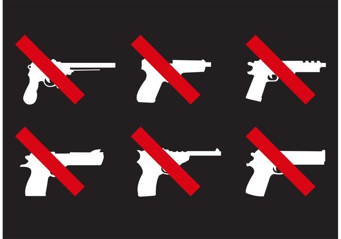 No Weapons Signs vector