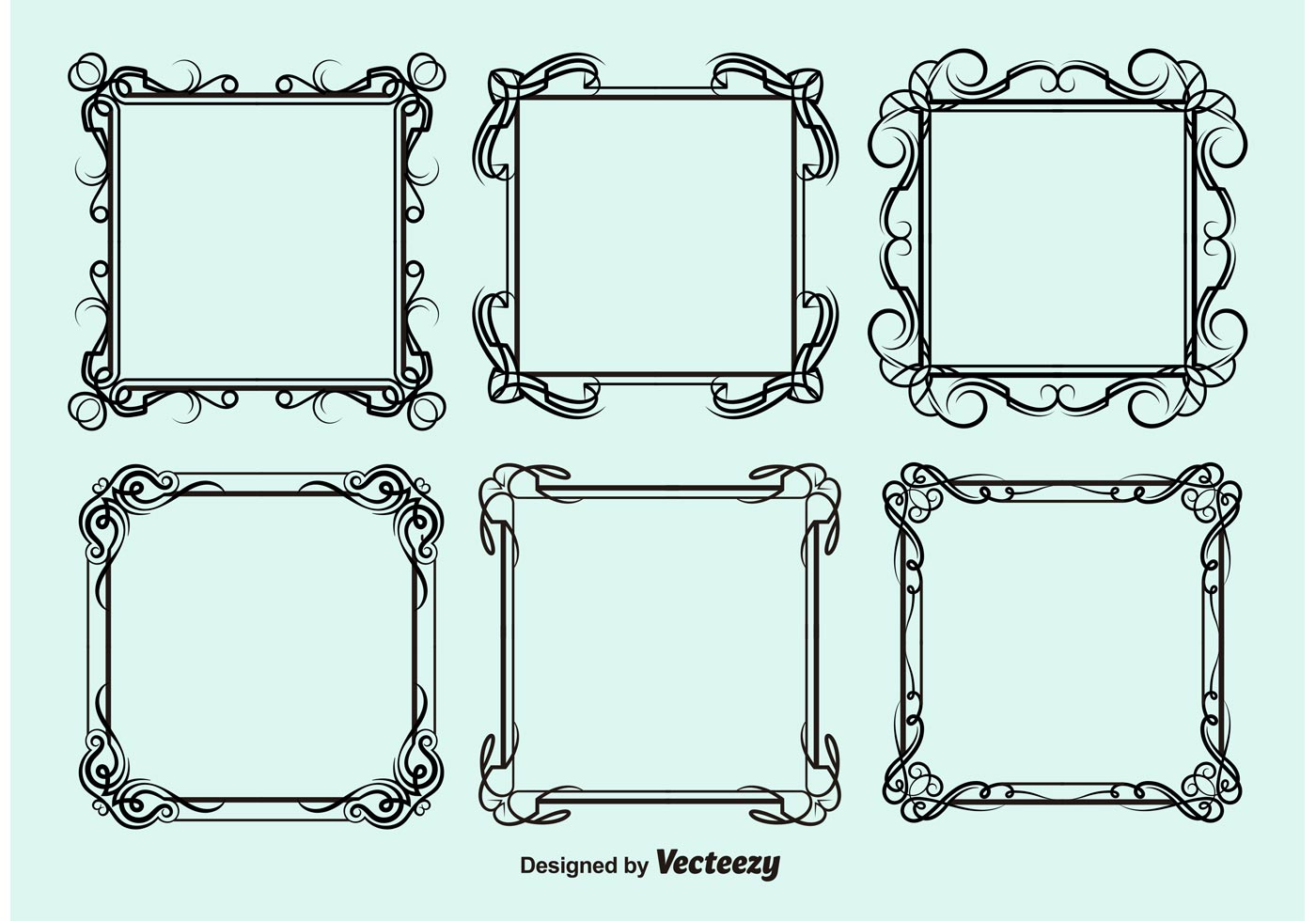 Victorian Line Art Frames 85854 Vector Art at Vecteezy