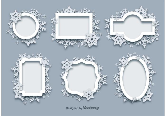 Winter Snow Frames 85856 Vector Art at Vecteezy