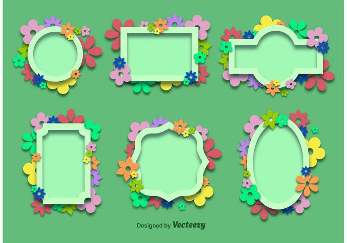 Marcos decorativos de primavera vector