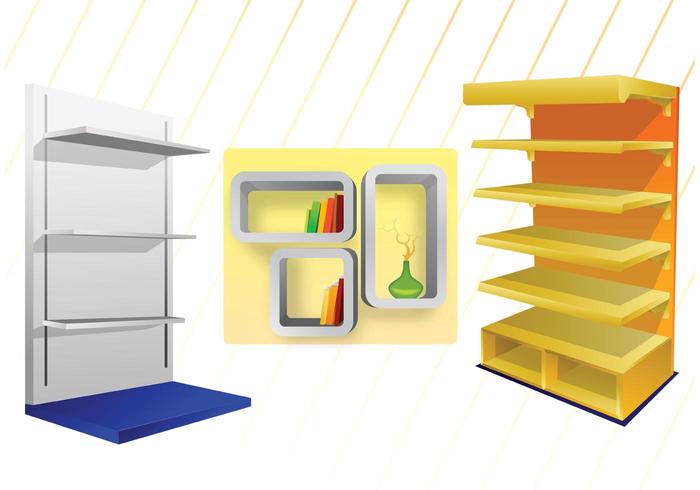 3D Shelves Vectors 