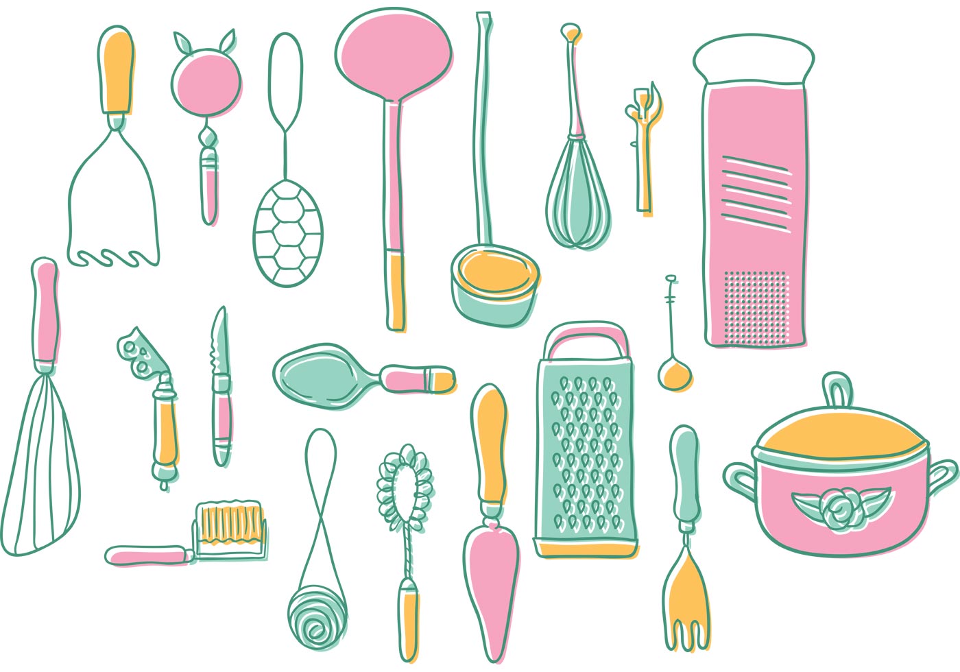 Vintage Kitchen Utensils Vectors 85879 Vector Art at Vecteezy