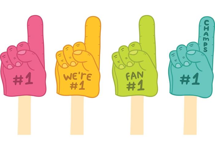 Free 1 Foam Finger Vectors