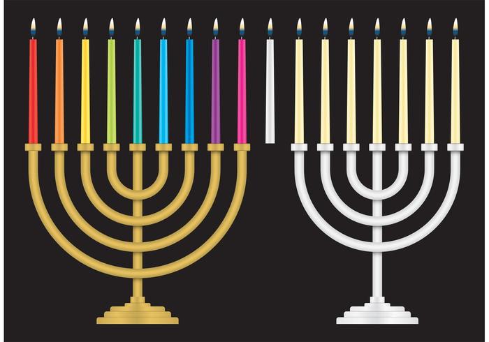 Jewish Candlesticks vector