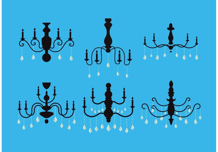 Crystal chandelier vector