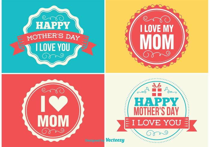 Mother's Day Labels vector