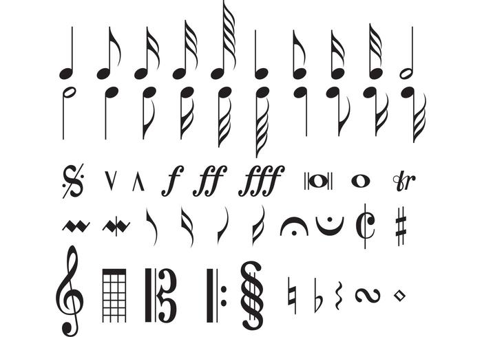 Notas musicales vector