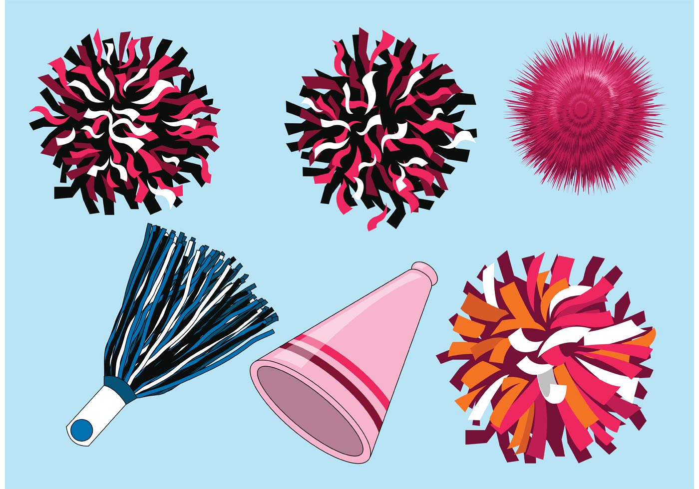 how to draw cheer pom poms