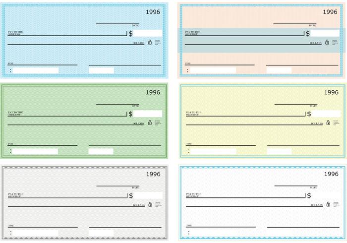 Blank Check Vector Pack 