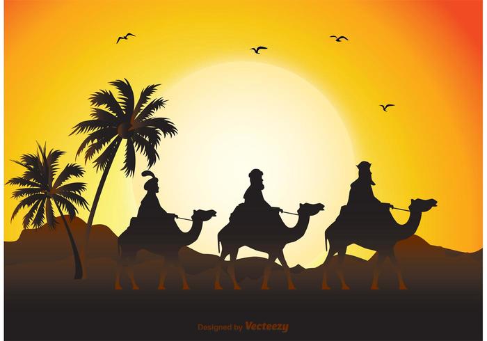 Three Wise Men Illustration vector