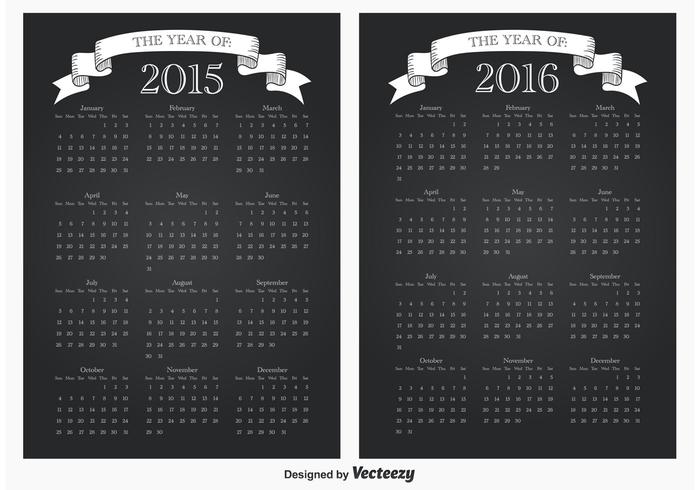 2105  2016 Calendars vector