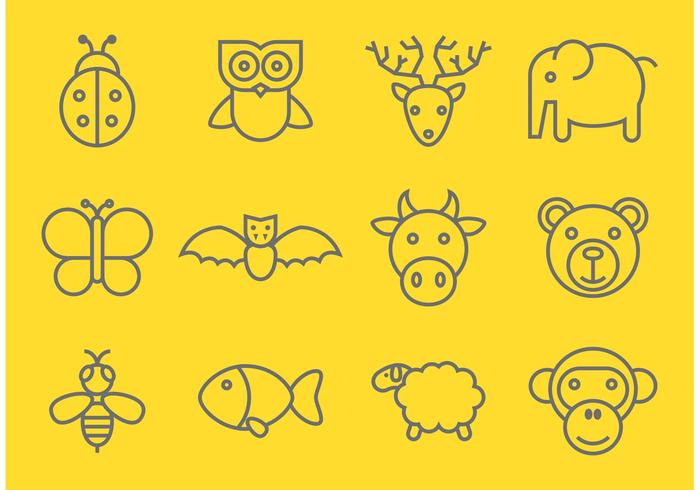 Outlined Animal Vectors Outlined Animal Vectors