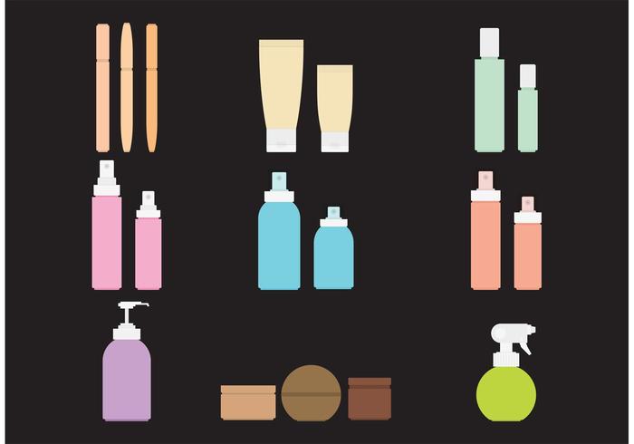 Paquetes cosméticos vector