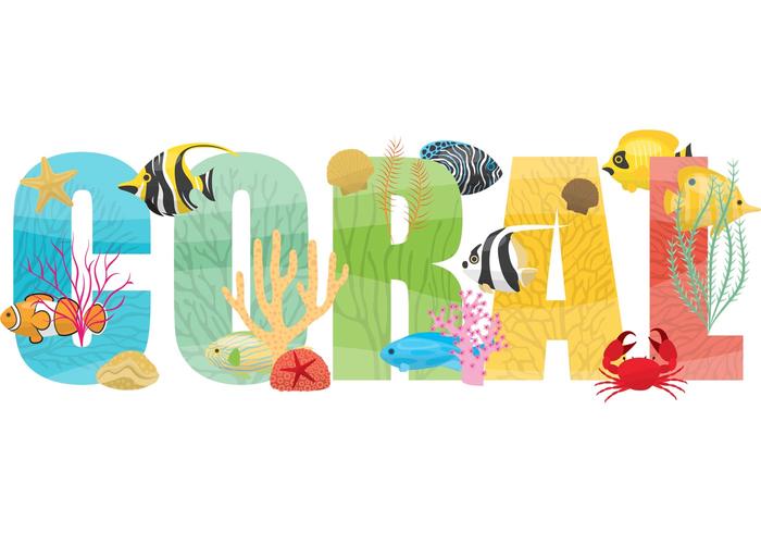 Coral Reef With Fish  vector