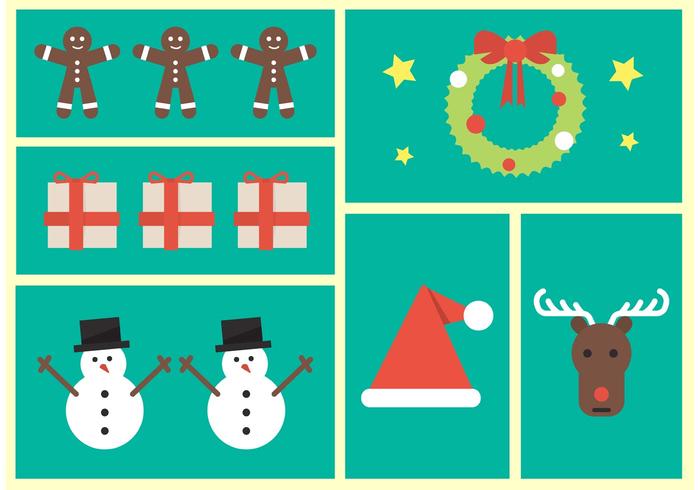 Christmas icons vector