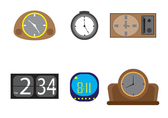 Iconos de reloj de vector libre