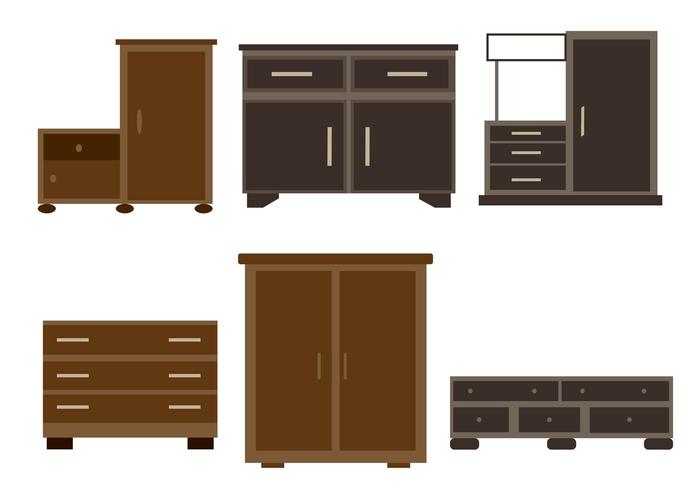 Wooden Furniture Vectors