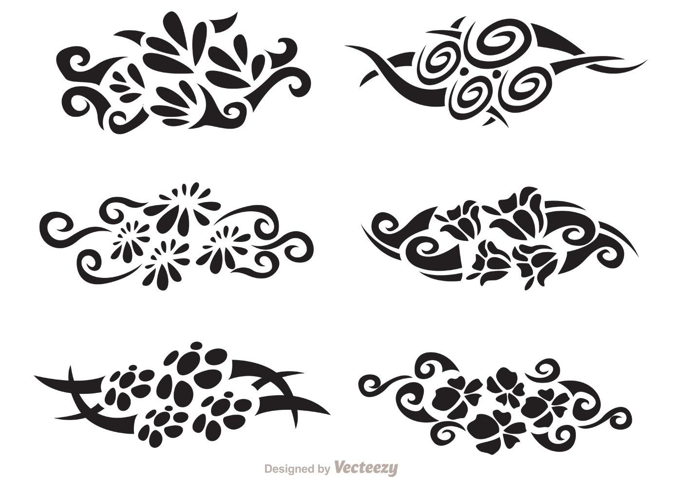 Download Floral Hawaiian Tribal Vector Pack - Download Free Vectors, Clipart Graphics & Vector Art