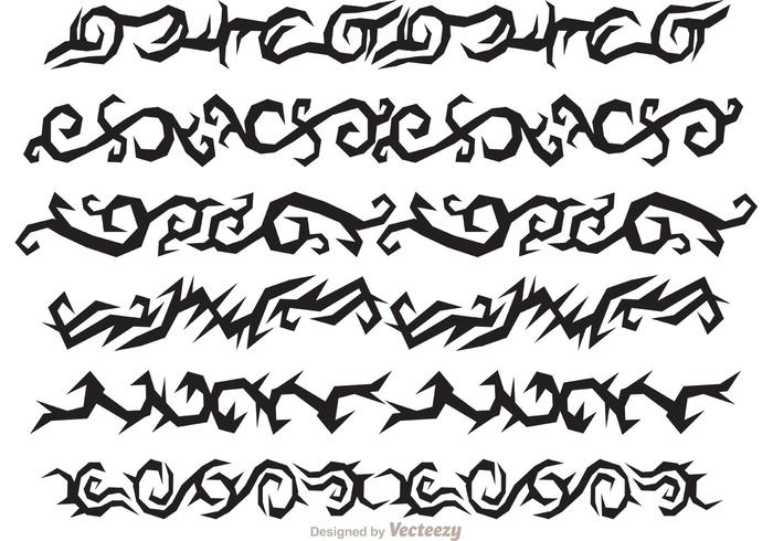 Hawaiian Tribal Border Vectors