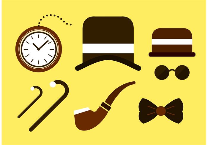 Vintage Roaring 20s Icons vector