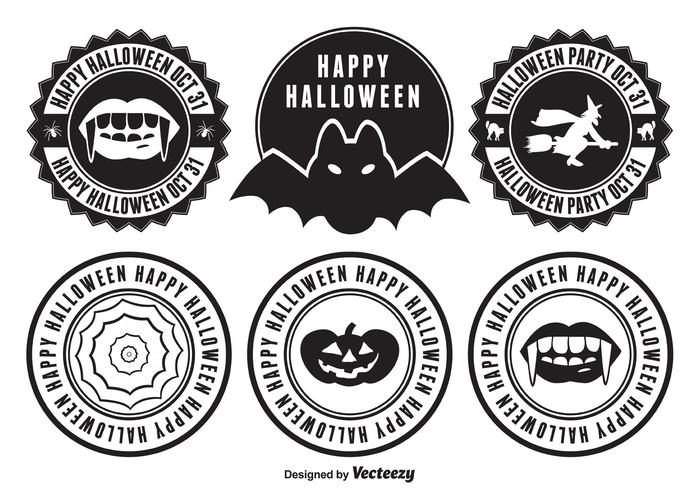 Insignias de Halloween vector