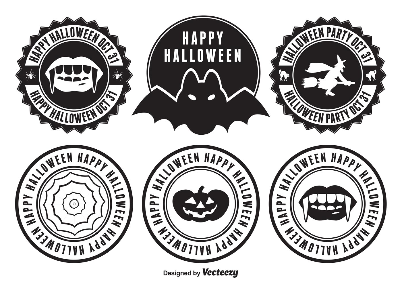 Download Halloween Badges - Download Free Vectors, Clipart Graphics ...