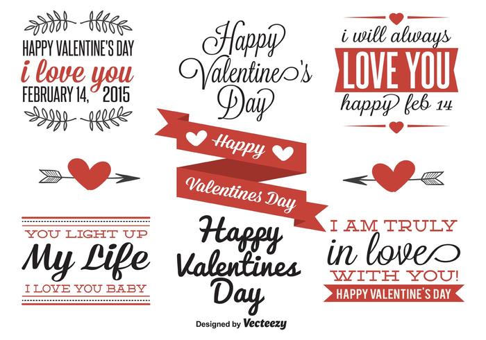 Valentine's Day Labels vector