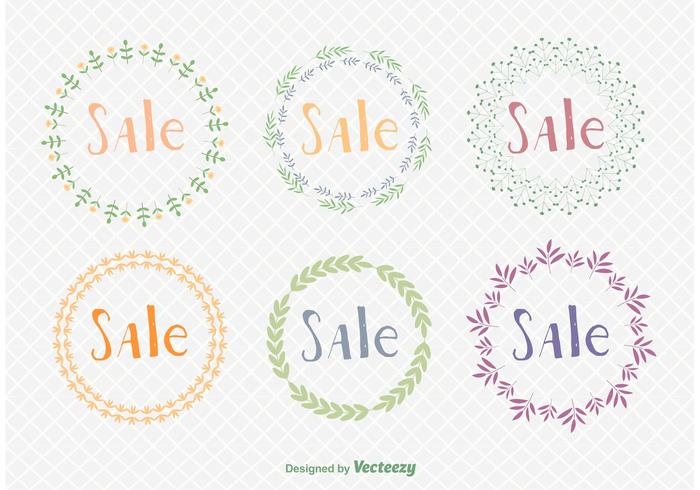 Sale Seasons Wreaths vector