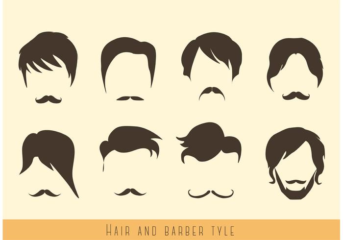 Vectores del pelo y del bigote