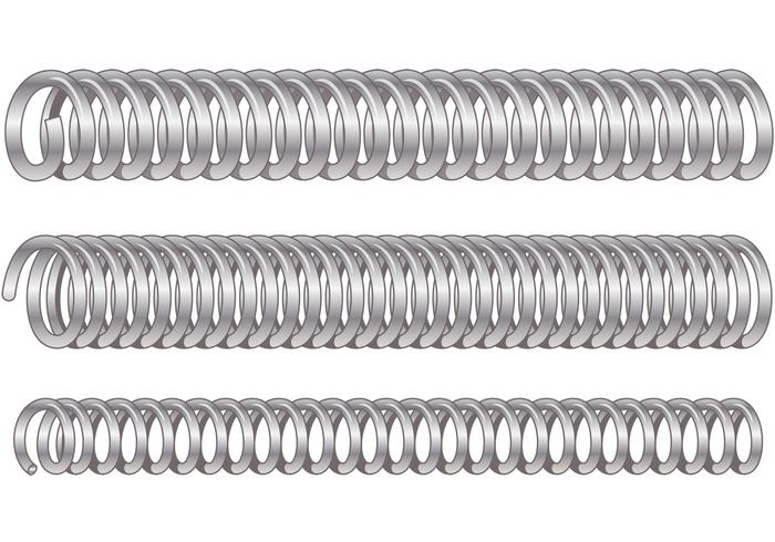 Silver Coil Spring Vectors 