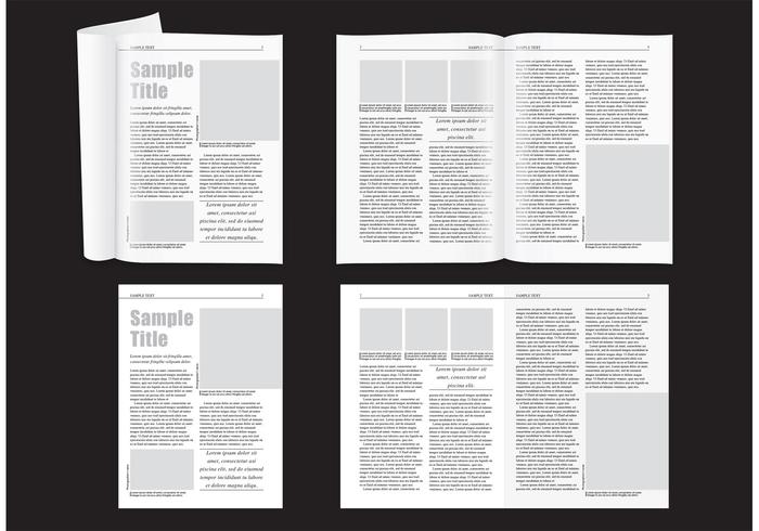 Minimal Magazine Layout vector