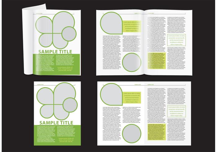 Modern Green Magazine Layout vector