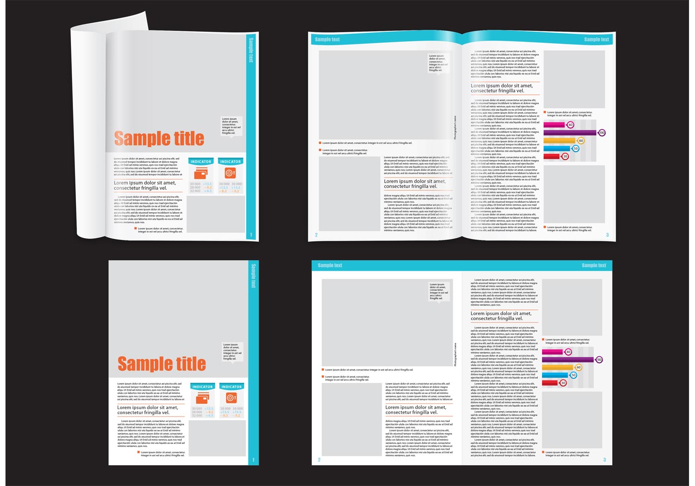 Financial Magazine Layout Template Download Free Vectors 