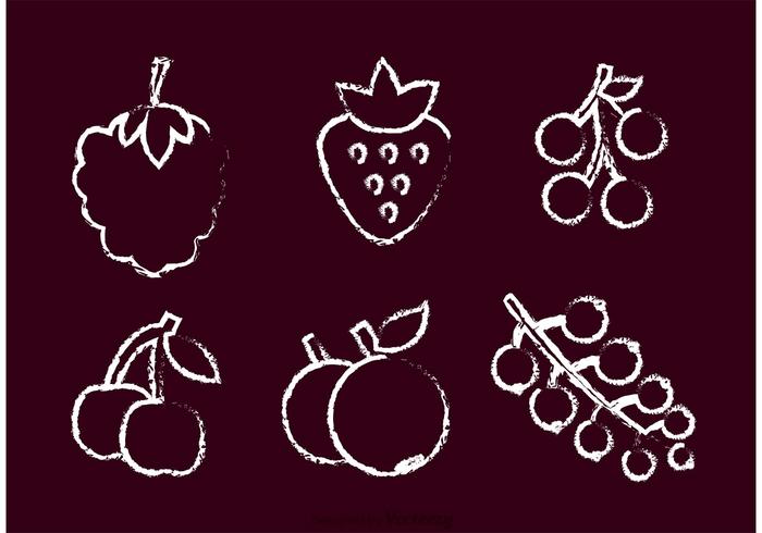 Chalk Drawn Berry Vector