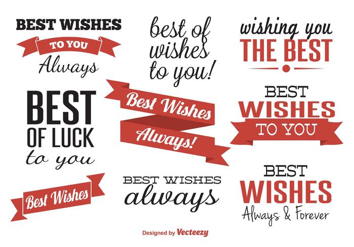 Best Wishes Typographic Labels Download Free Vectors