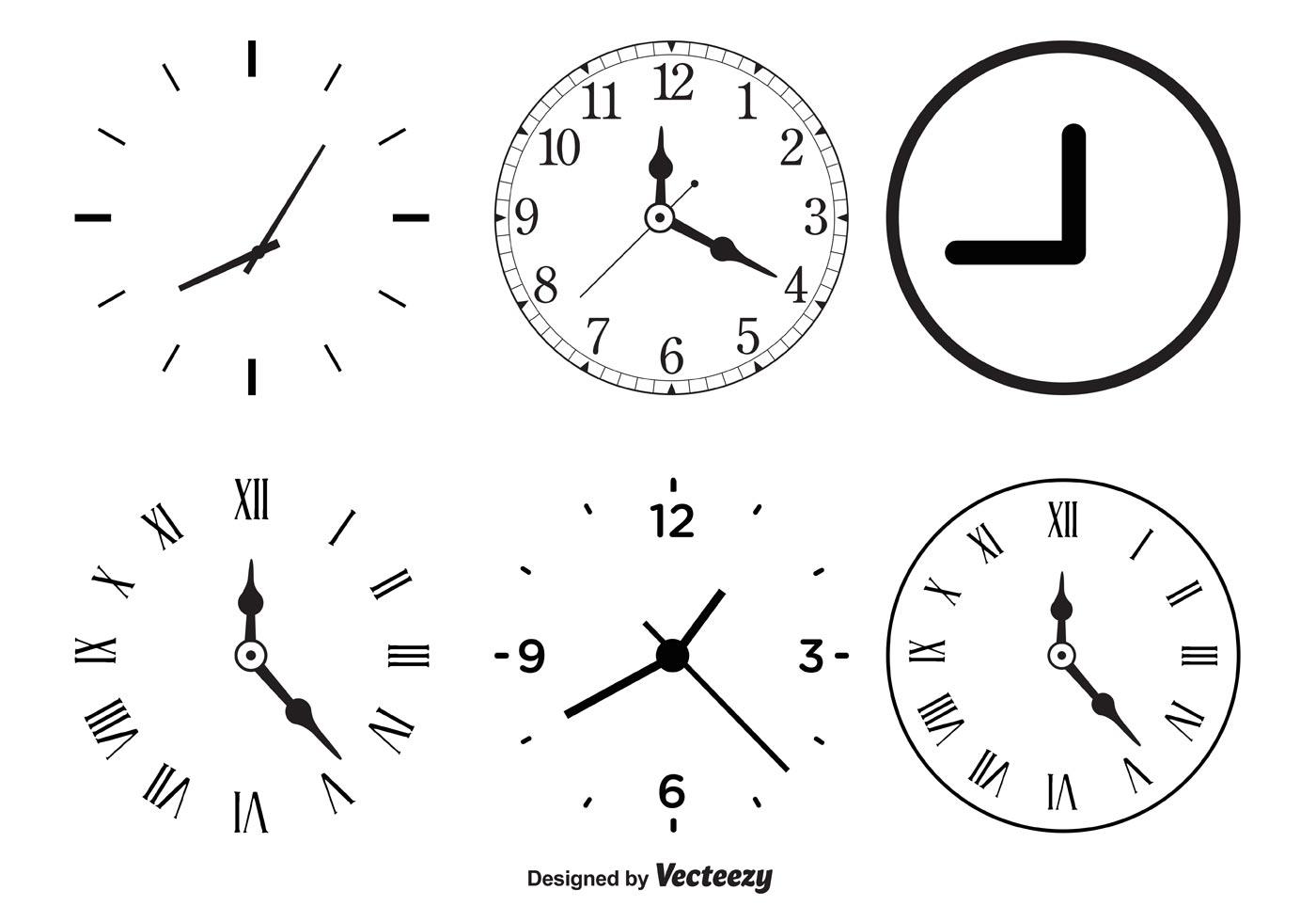 Vector Clock Shapes 86195 Vector Art at Vecteezy