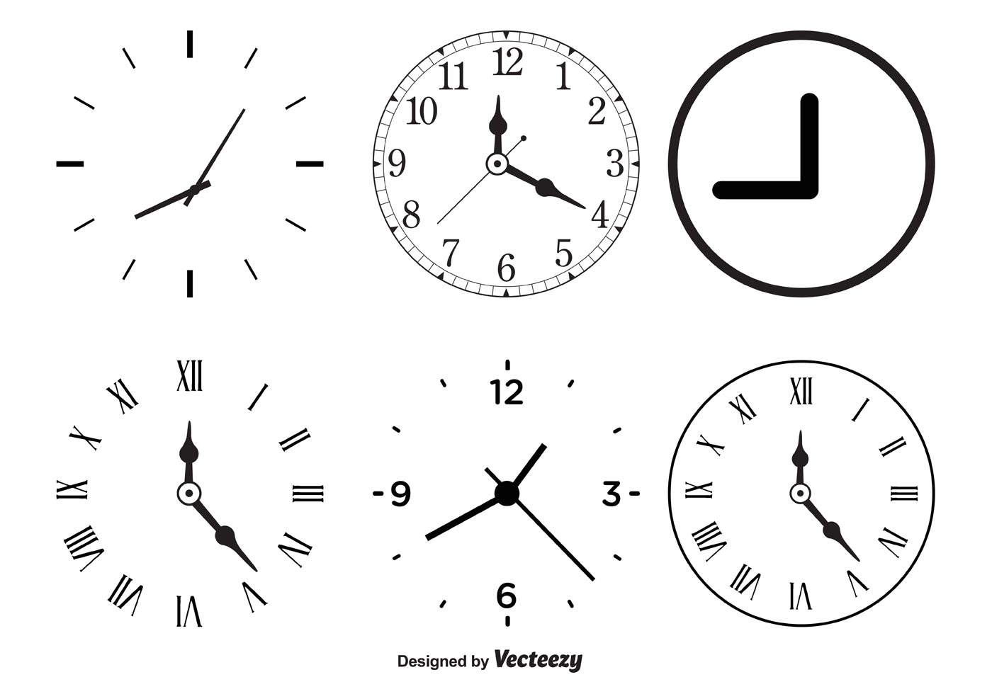 Vector Clock Shapes 86195 Vector Art At Vecteezy