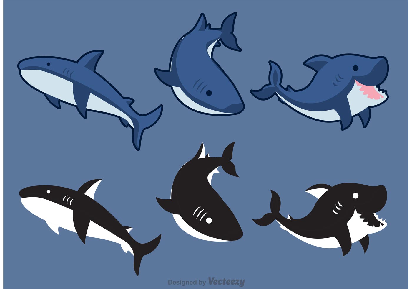 Download Shark Vectors 86198 Vector Art at Vecteezy