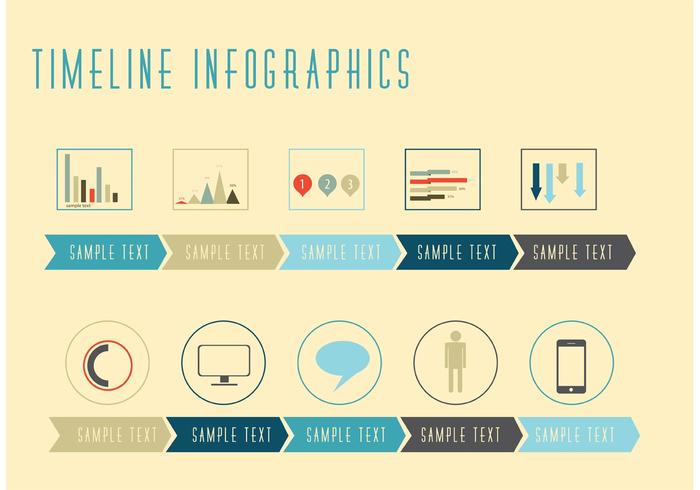 Timeline Infographic Vectors