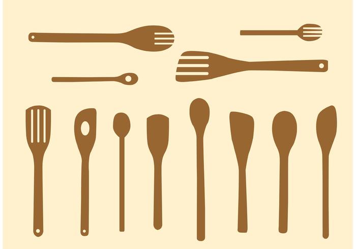 Simple Wooden Spoon Vectors 