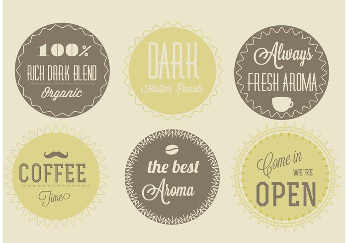 Free Vector Coffee Labels Free Vector Coffee Labels
