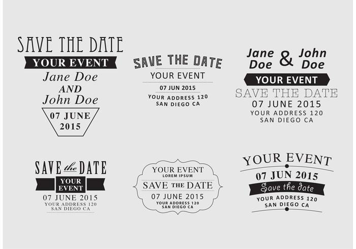 Save The Date vector