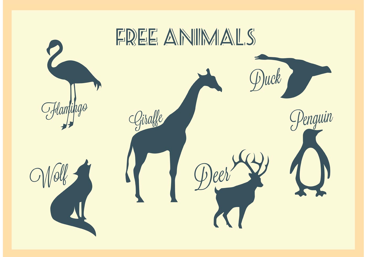 Download Free Vector Animal Silhouettes - Download Free Vectors, Clipart Graphics & Vector Art