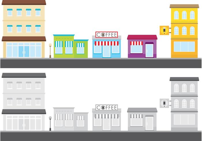 Outdoor Shops Vector 