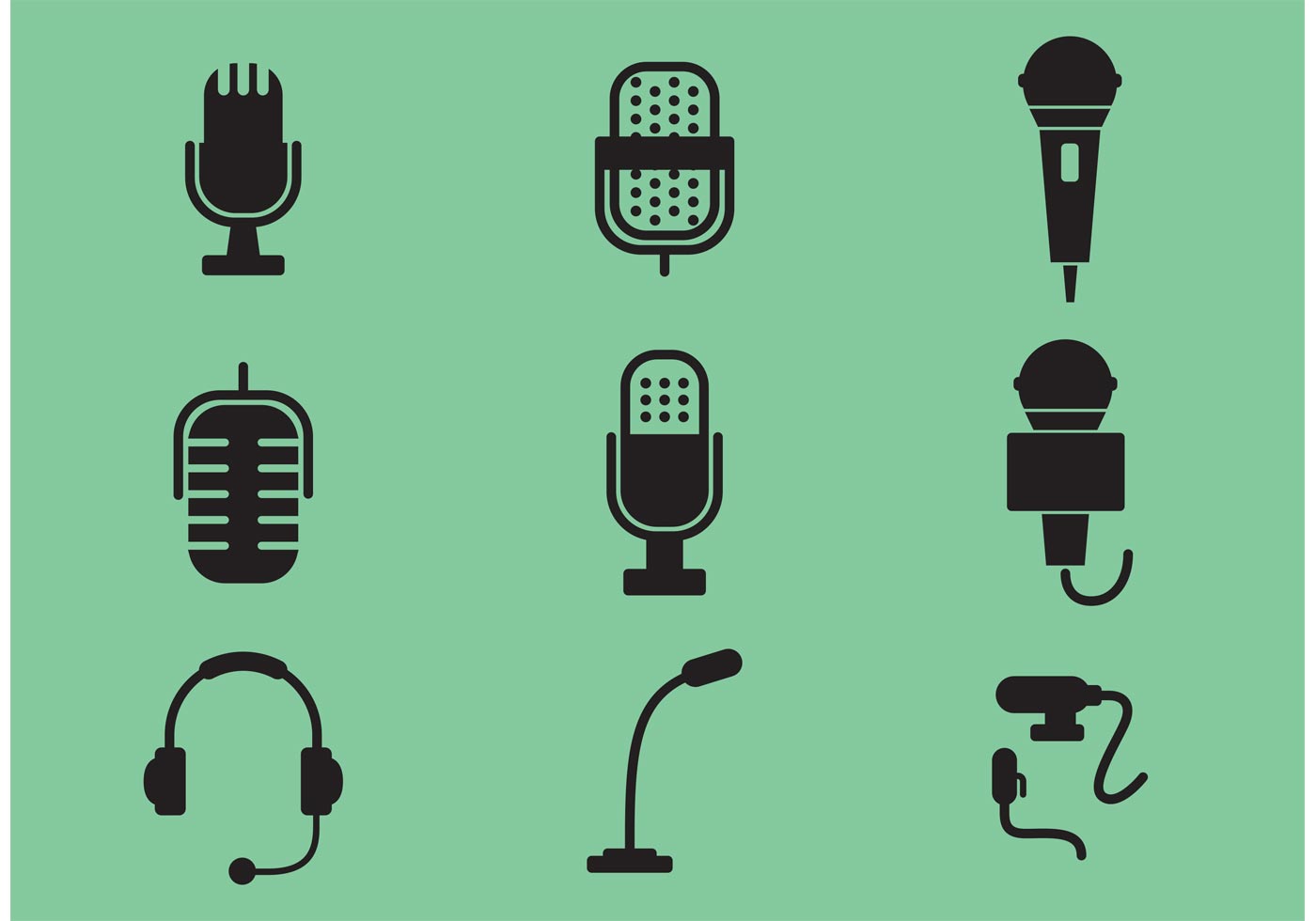 Download Microphone Vector Icons 86282 Vector Art at Vecteezy