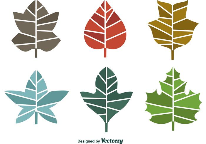 Hojas geométricas estacionales vector