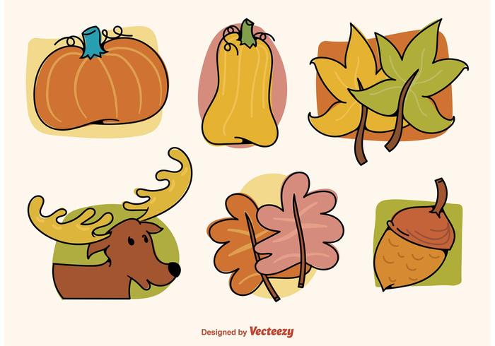 Autumn Illustrated Graphics vector