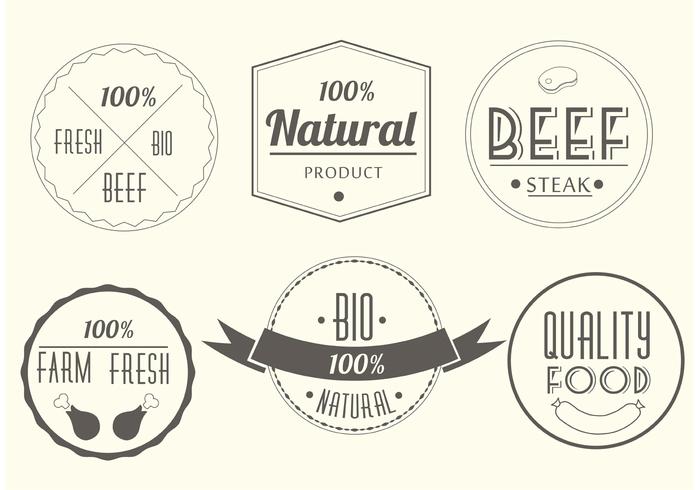 Free Vector Meat Labels